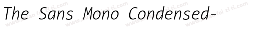The Sans Mono Condensed字体转换
